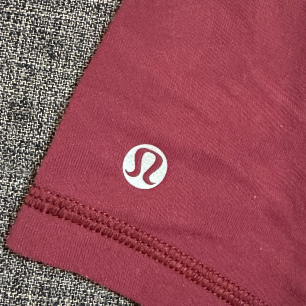Lululemon High Neck Racerback Tank Burgundy Approx Size 4 - Picture 3 of 4